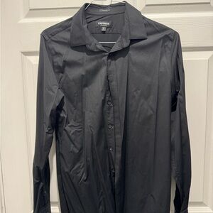 Express Black Dress Shirt Smooth Fabric